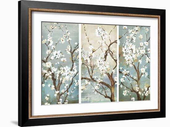 Triptych in Bloom-Asia Jensen-Framed Art Print