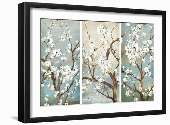 Triptych in Bloom-Asia Jensen-Framed Art Print