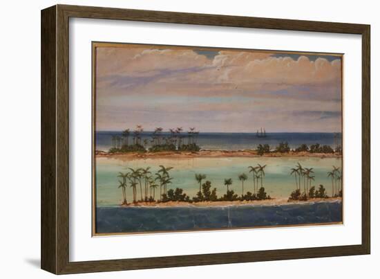 Triptych of an Atoll, 1871-Ernest Henry Griset-Framed Giclee Print