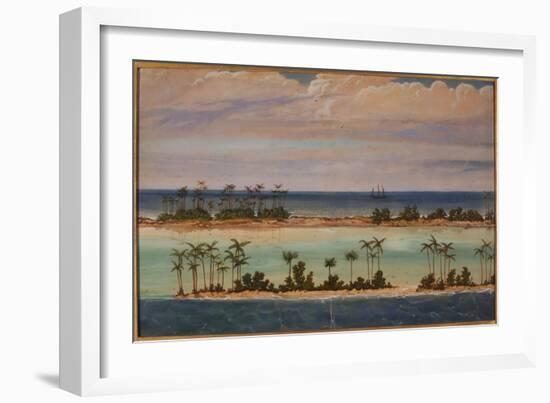 Triptych of an Atoll, 1871-Ernest Henry Griset-Framed Giclee Print