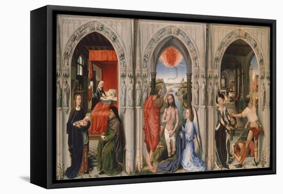 Triptych of Baptist-Rogier van der Weyden-Framed Premier Image Canvas