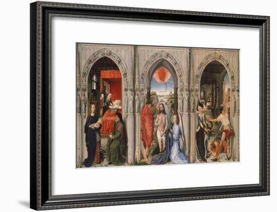 Triptych of Baptist-Rogier van der Weyden-Framed Giclee Print