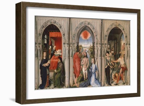 Triptych of Baptist-Rogier van der Weyden-Framed Giclee Print