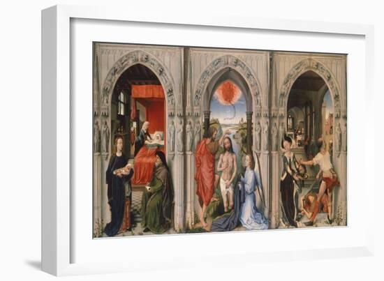 Triptych of Baptist-Rogier van der Weyden-Framed Giclee Print