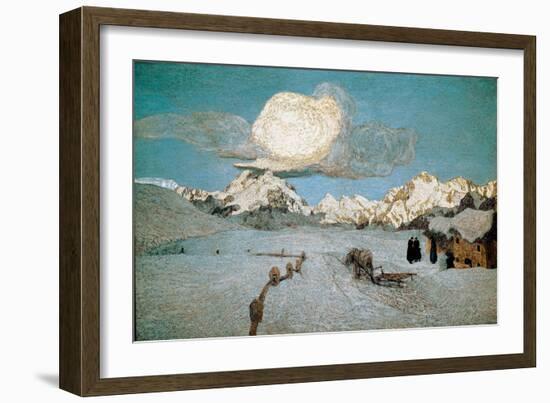Triptych of Nature or Engadin: “” Death”” Painting by Giovanni Segantini (1858-1899) 1896-1899 Sun.-Giovanni Segantini-Framed Giclee Print