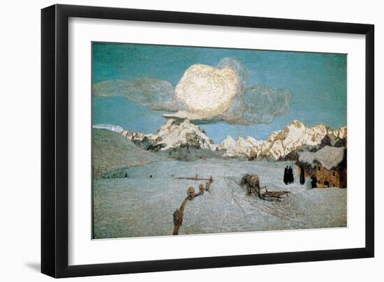 Triptych of Nature or Engadin: “” Death”” Painting by Giovanni Segantini (1858-1899) 1896-1899 Sun.-Giovanni Segantini-Framed Giclee Print