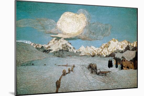 Triptych of Nature or Engadin: “” Death”” Painting by Giovanni Segantini (1858-1899) 1896-1899 Sun.-Giovanni Segantini-Mounted Giclee Print