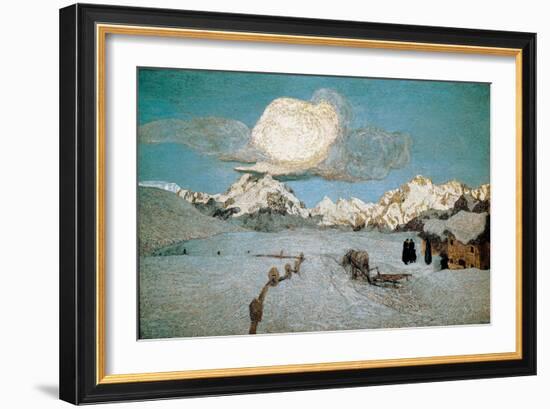 Triptych of Nature or Engadin: “” Death”” Painting by Giovanni Segantini (1858-1899) 1896-1899 Sun.-Giovanni Segantini-Framed Giclee Print