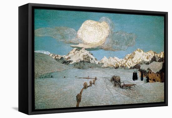 Triptych of Nature or Engadin: “” Death”” Painting by Giovanni Segantini (1858-1899) 1896-1899 Sun.-Giovanni Segantini-Framed Premier Image Canvas