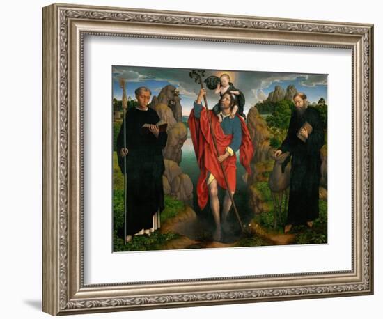 Triptych of Saint Christopher (Moreel Triptych),1484-Hans Memling-Framed Giclee Print