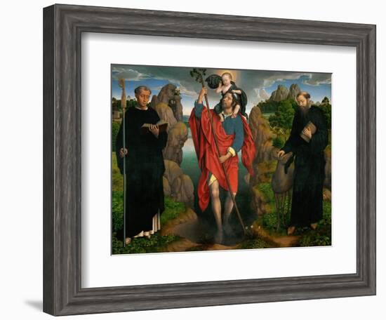 Triptych of Saint Christopher (Moreel Triptych),1484-Hans Memling-Framed Giclee Print