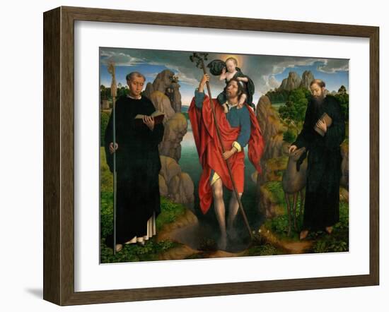 Triptych of Saint Christopher (Moreel Triptych),1484-Hans Memling-Framed Giclee Print