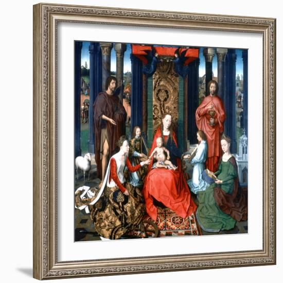 Triptych of St John the Baptist and St John the Evangelist, 1479-Hans Memling-Framed Giclee Print