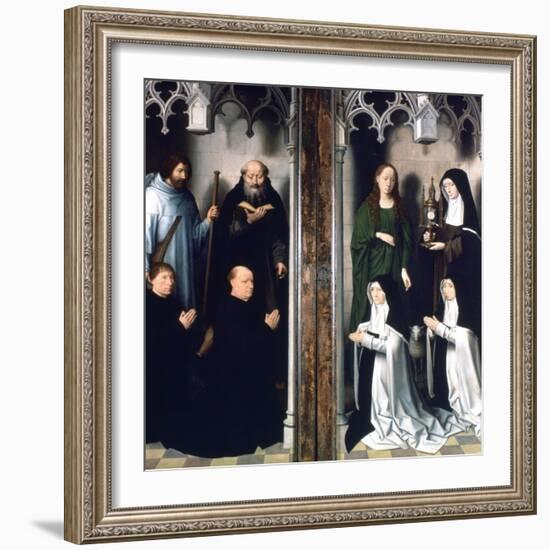 Triptych of St John the Baptist and St John the Evangelist, 1479-Hans Memling-Framed Giclee Print