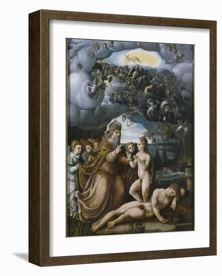 Triptych of the Creation, Creation of Eve, Central Panel-German School-Framed Giclee Print