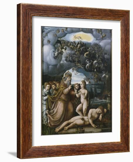 Triptych of the Creation, Creation of Eve, Central Panel-German School-Framed Giclee Print