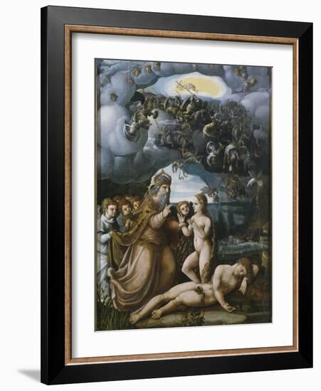 Triptych of the Creation, Creation of Eve, Central Panel-German School-Framed Giclee Print