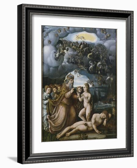 Triptych of the Creation, Creation of Eve, Central Panel-German School-Framed Giclee Print