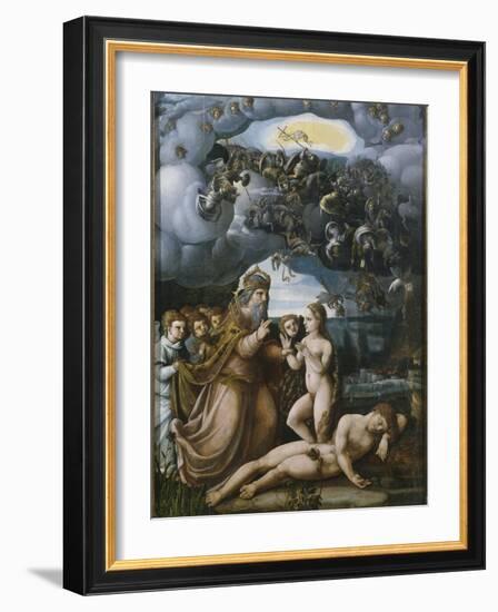 Triptych of the Creation, Creation of Eve, Central Panel-German School-Framed Giclee Print