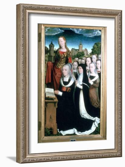 'Triptych of the Family Moreel', Detail, 1484. Artist: Hans Memling-Hans Memling-Framed Giclee Print