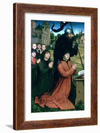 Triptych of the Family Moreel, Detail, 1484-Hans Memling-Framed Giclee Print
