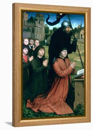 Triptych of the Family Moreel, Detail, 1484-Hans Memling-Framed Premier Image Canvas
