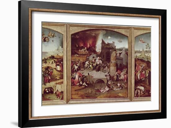 Triptych of the Temptation of St. Anthony-Hieronymus Bosch-Framed Giclee Print