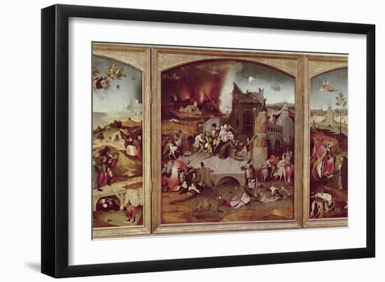 Triptych of the Temptation of St. Anthony-Hieronymus Bosch-Framed Giclee Print