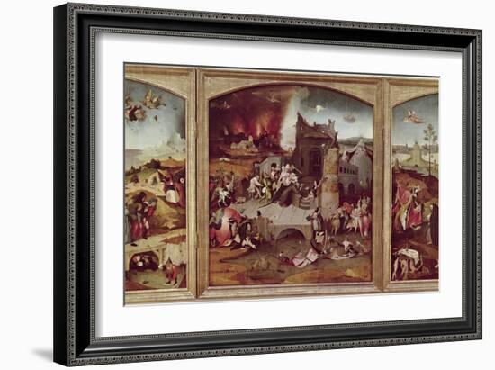 Triptych of the Temptation of St. Anthony-Hieronymus Bosch-Framed Giclee Print