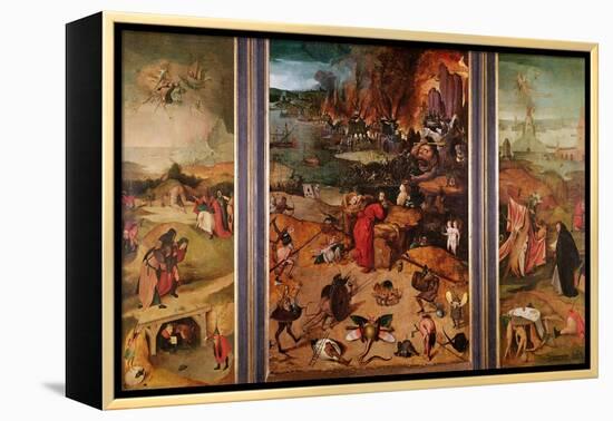 Triptych of the Temptation of St. Anthony-Hieronymus Bosch-Framed Premier Image Canvas