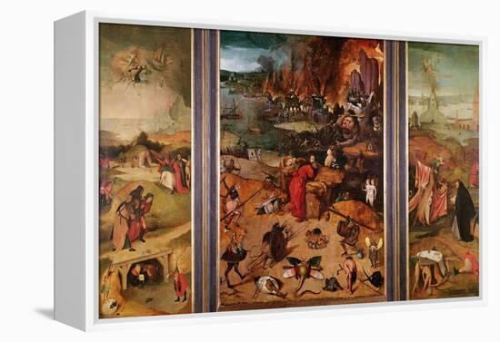 Triptych of the Temptation of St. Anthony-Hieronymus Bosch-Framed Premier Image Canvas