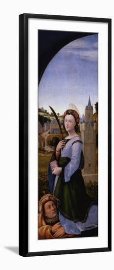 Triptych: Saint Barbara and Her Father Dioscurus, 1500-Mariotto Albertinelli-Framed Giclee Print