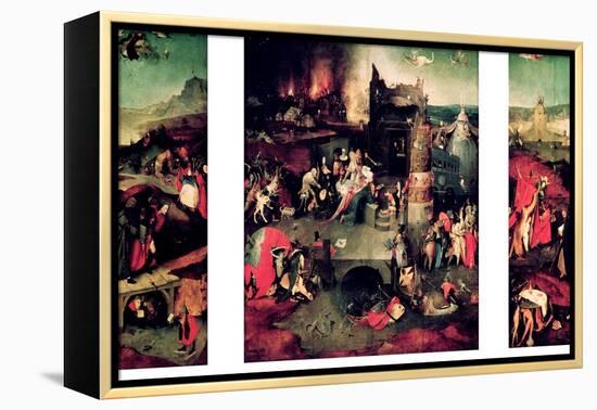 Triptych: the Temptation of St. Anthony-Hieronymus Bosch-Framed Premier Image Canvas