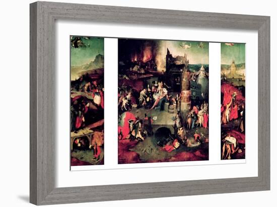 Triptych: the Temptation of St. Anthony-Hieronymus Bosch-Framed Giclee Print