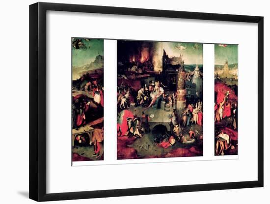 Triptych: the Temptation of St. Anthony-Hieronymus Bosch-Framed Giclee Print