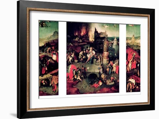 Triptych: the Temptation of St. Anthony-Hieronymus Bosch-Framed Giclee Print