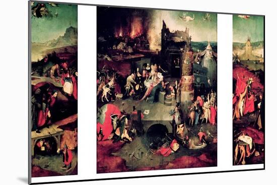 Triptych: the Temptation of St. Anthony-Hieronymus Bosch-Mounted Giclee Print