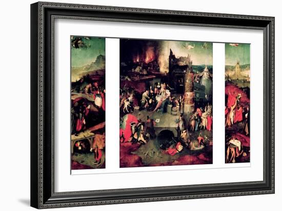 Triptych: the Temptation of St. Anthony-Hieronymus Bosch-Framed Giclee Print