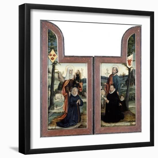 'Triptych with St Peter and St Anne', front, 16th Century.  Artist: Bernaert van Orley-Bernaert Van Orley-Framed Giclee Print