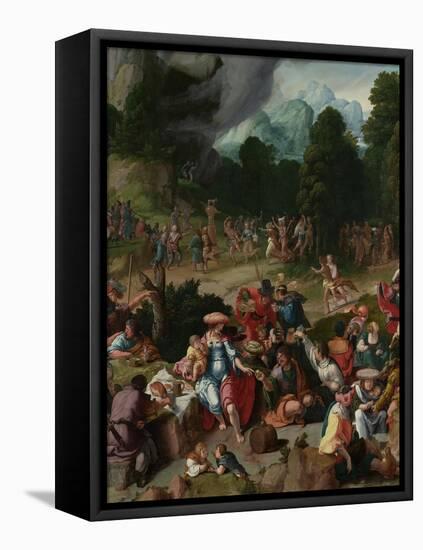 Triptych with the Adoration of the Golden Calf-Lucas van Leyden-Framed Premier Image Canvas