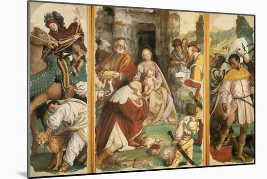 Triptych with the Adoration of the Magi-Gaudenzio Ferrari-Mounted Giclee Print