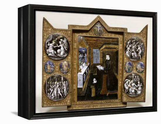 Triptyque de deuil de Catherine de Médicis-null-Framed Premier Image Canvas