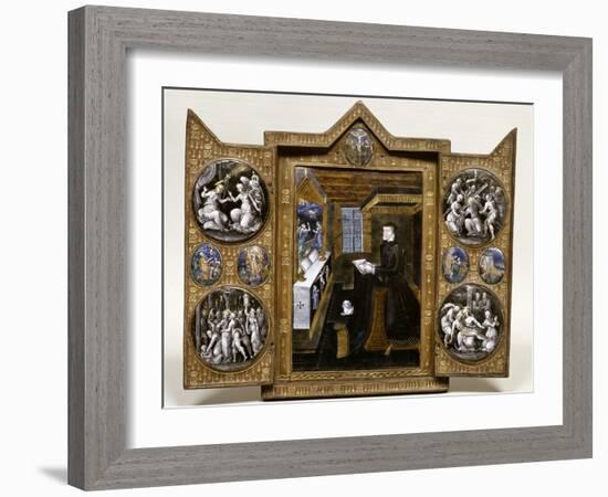 Triptyque de deuil de Catherine de Médicis-null-Framed Giclee Print