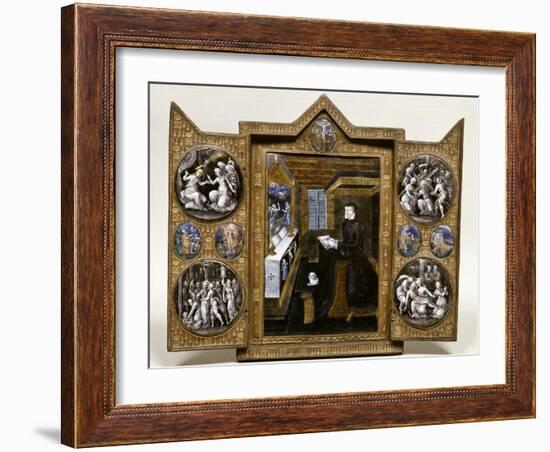 Triptyque de deuil de Catherine de Médicis-null-Framed Giclee Print