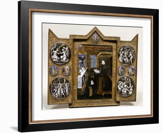 Triptyque de deuil de Catherine de Médicis-null-Framed Giclee Print