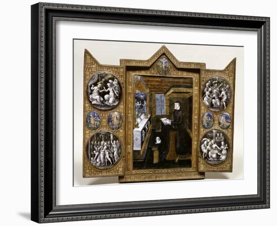 Triptyque de deuil de Catherine de Médicis-null-Framed Giclee Print