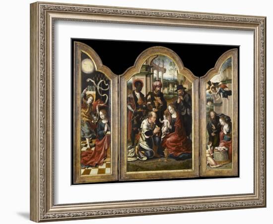 Triptyque de l'Adoration des mages-Pieter Coecke van Aelst-Framed Giclee Print