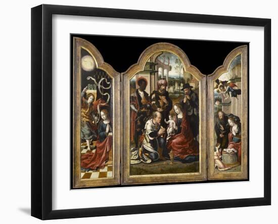 Triptyque de l'Adoration des mages-Pieter Coecke van Aelst-Framed Giclee Print