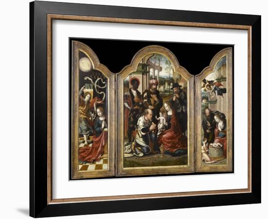 Triptyque de l'Adoration des mages-Pieter Coecke van Aelst-Framed Giclee Print