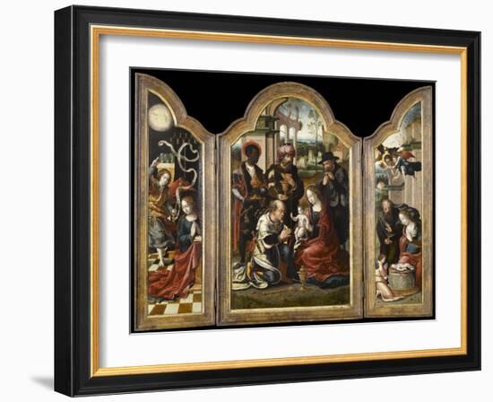 Triptyque de l'Adoration des mages-Pieter Coecke van Aelst-Framed Giclee Print